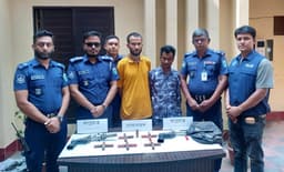 মৌলভীবাজারে ডাকাত সর্দার রুবেলসহ ৩ জন গ্রেফতার, অস্ত্র উদ্ধার