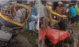 ভাঙ্গায় বাস-মাহিন্দ্রা সংঘর্ষে প্রাণ গেল ৫ জনের, আহত ৩