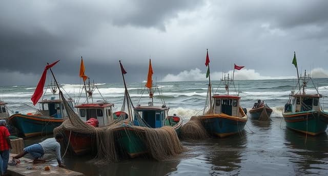চার সমুদ্রবন্দরে তিন নম্বর সতর্ক সংকেত জারি