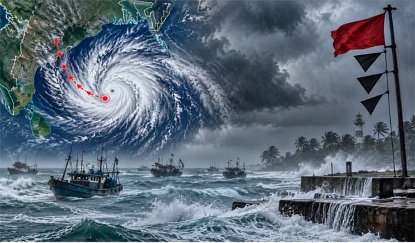 বঙ্গোপসাগরে গভীর নিম্নচাপ, সমুদ্রবন্দরে তিন নম্বর সংকেত বহাল