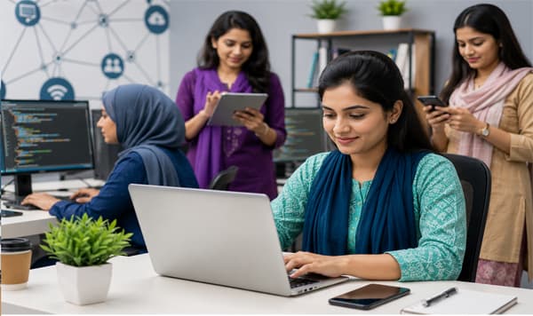 প্রযুক্তির শক্তিতে বদলে যাচ্ছে নারীর নতুন পৃথিবী
