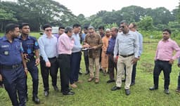 রাজবাড়ীতে ক্যারেজ ওয়ার্কশপের সম্ভাব্য স্থান পরিদর্শনে রেল সচিব