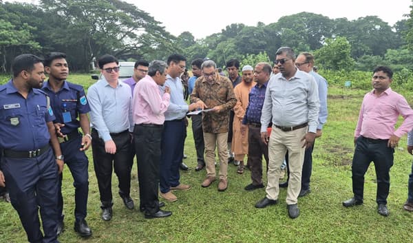 রাজবাড়ীতে ক্যারেজ ওয়ার্কশপের সম্ভাব্য স্থান পরিদর্শনে রেল সচিব
