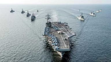 ইরানের উদ্দেশে যুক্তরাষ্ট্রের বিশাল যুদ্ধজাহাজ বহর, ট্রাম্পের সতর্ক বার্তা