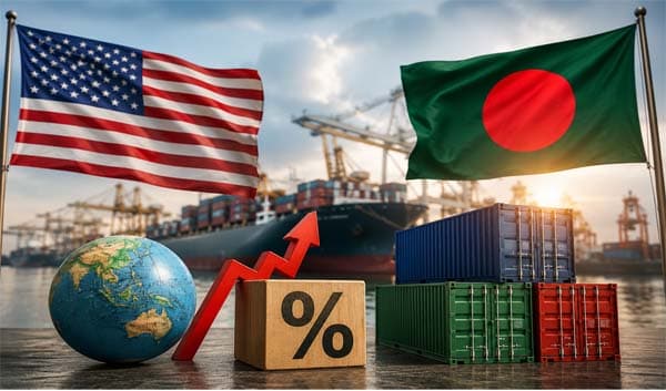 বৈশ্বিক বাণিজ্যে নতুন চাপ, বাংলাদেশের পণ্যে মার্কিন শুল্ক বৃদ্ধি