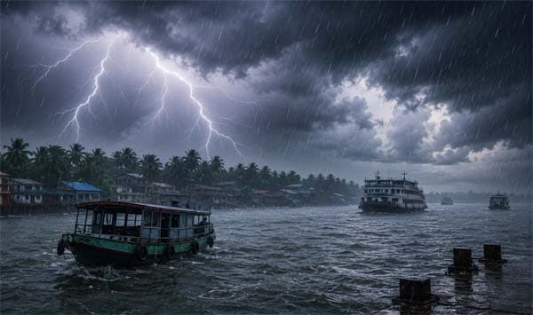দেশের নয় অঞ্চলে বজ্রবৃষ্টি, নদীবন্দরে সতর্কসংকেত জারি