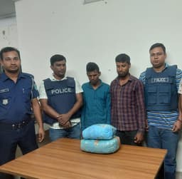 পুলিশের অভিযানে ৩ কেজি গাঁজাসহ দুই মাদক কারবারি আটক