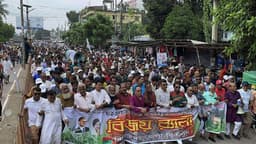 ঝিনাইদহে জুলাই গণঅভ্যুত্থান স্মরণে বিজয় র‌্যালি, জনতার ঢল