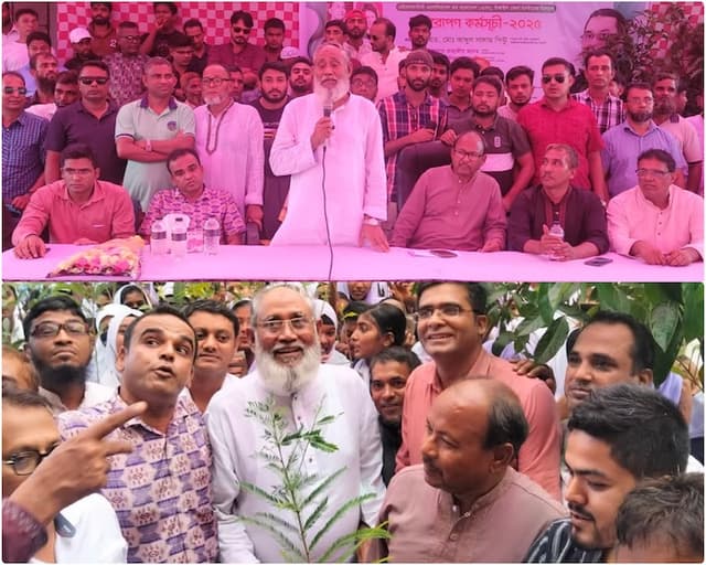 গোপালপুরে শিক্ষার্থীদের মাঝে ৫ হাজার চারা বিতরণ