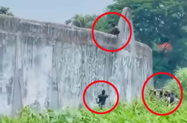 নোয়াখালী কারাগারের ১৮ ফুট দেয়াল টপকে আসামী পালানোর ভিডিও ভাইরাল 