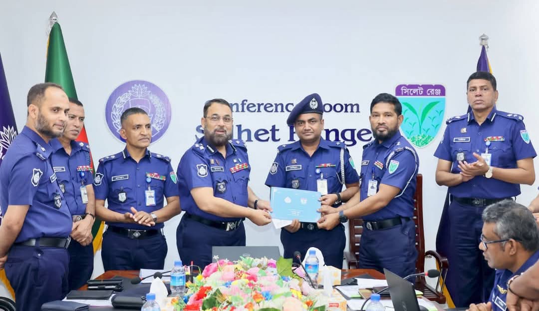 শ্রীমঙ্গল থানার আমিনুল ইসলাম সিলেট রেঞ্জের শ্রেষ্ঠ ওসি নির্বাচিত