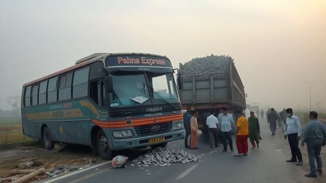 পাবনায় বাস-ট্রাক সংঘর্ষে নিহত ৩, আহত ১০