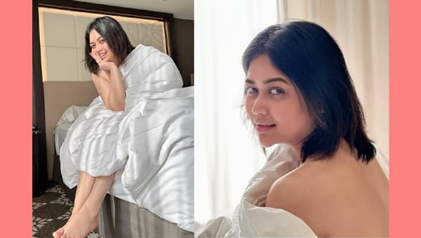 শীতে খোলা পিঠে উত্তাপ ছড়ালেন ভাবনা !