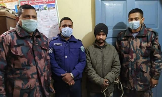 হিলিতে মাদক সেবনের দায়ে এক যুবককে কারাদন্ড