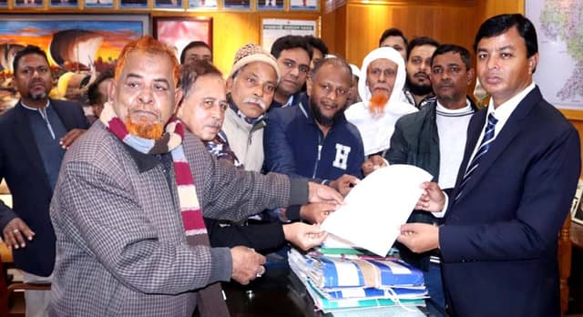 বরিশাল মহসিন মার্কেটের নাম অপরিবর্তিত রাখার দাবিতে স্মারকলিপি