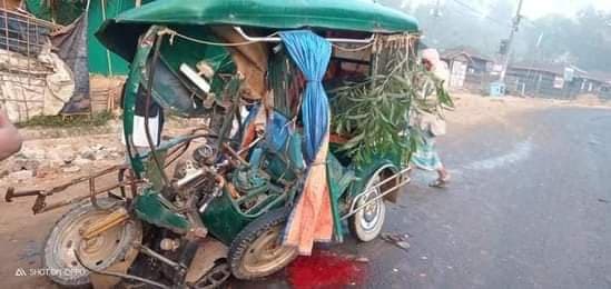 টিভি টাওয়ার সংলগ্ন সড়ক দুর্ঘটনায় টমটম চালকসহ নিহত ২