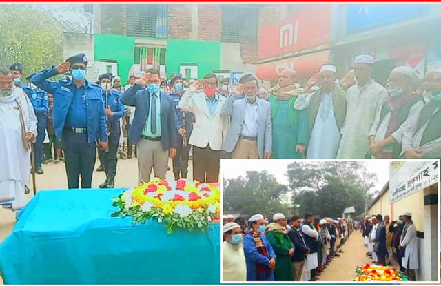 সরাইলে বীর মুক্তিযোদ্ধা আবু মুছা মৃধা'কে রাষ্টীয় মর্যাদায় দাফন