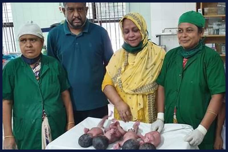 জামালপুরে এক সঙ্গে ৪ সন্তানের জন্ম দিলেন গৃহবধূ