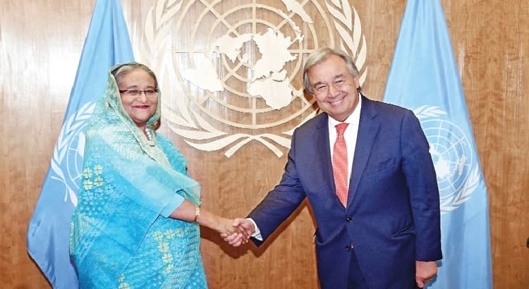 শেখ হাসিনাকে অভিনন্দন জানাল জাতিসংঘ