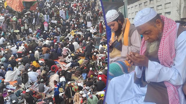 চলছে বিশ্ব ইজতেমার আখেরি মোনাজাত