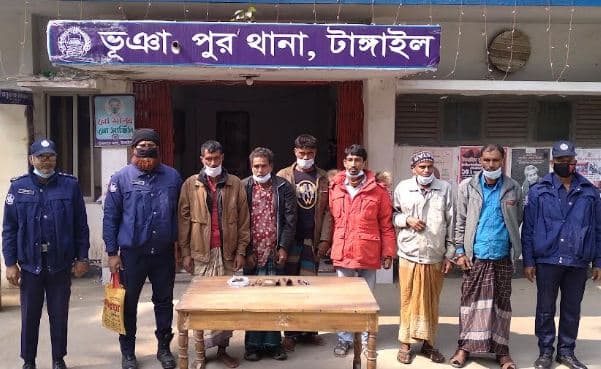ভূঞাপুরে মাদক সেবন ও বিক্রির দায়ে গ্রেফতার ৬