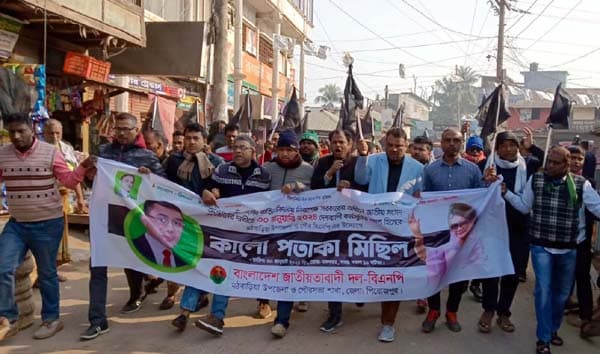 মঠবাড়িয়ায় বিএনপির কালো পতাকা মিছিলে পুলিশের বাঁধা, আটক ২