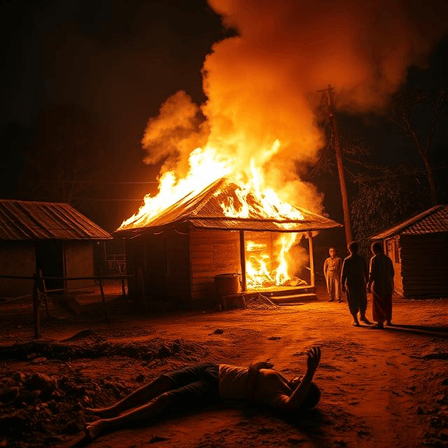 হাতিয়ায় অগ্নিকাণ্ডে স্বামী-স্ত্রীর করুণ মৃত্যু