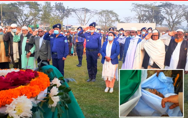 বীর মুক্তিযোদ্ধা মনোয়ার উদ্দিন মদন'কে রাষ্ট্রিয় মর্যদায় দাফন