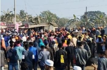 রূপগঞ্জে প্রধানমন্ত্রীর সফর ঘিরে মানুষের ঢল