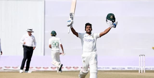 টেস্ট ক্যারিয়ারের অভিষেক সেঞ্চুরি তুলে নিলেন মিরাজ