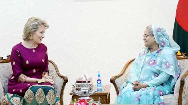 প্রধানমন্ত্রীর সঙ্গে বেলজিয়ামের রানি মাথিল্ডের সাক্ষাৎ