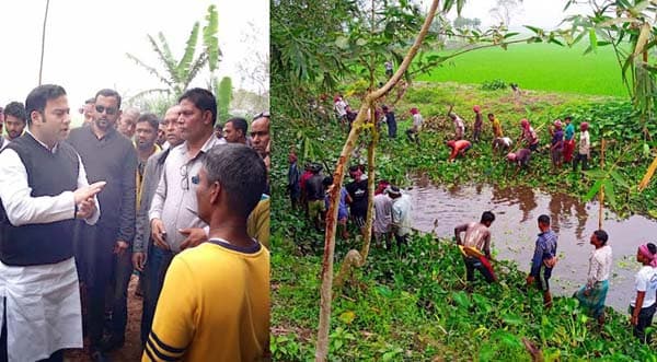 নিজস্ব অর্থায়নে খালের কচুরিপানা পরিষ্কার আশিক আব্দুল্লাহর