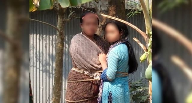 গাজীপুরে মা-মেয়েকে গাছে বেঁধে নির্যাতন