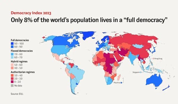 বিশ্বে গণতান্ত্রিক দেশের তালিকায় বাংলাদেশ ৭৫তম: দ্য ইকোনমিস্ট