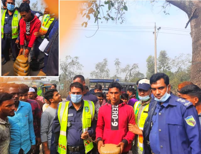 সরাইলে গাঁজাসহ হাইওয়ে পুলিশের অভিযানে গ্রেপ্তার শরিফুল