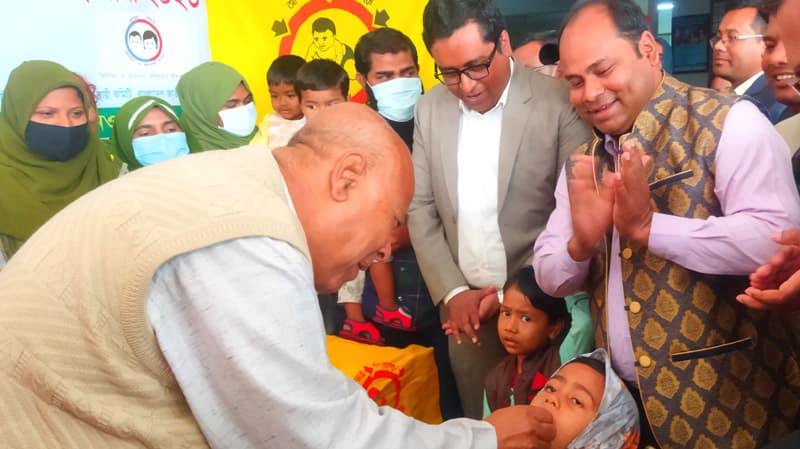 ধামইরহাটে ভিটামিন এ প্লাস ক্যাম্পেইনের উদ্বোধন