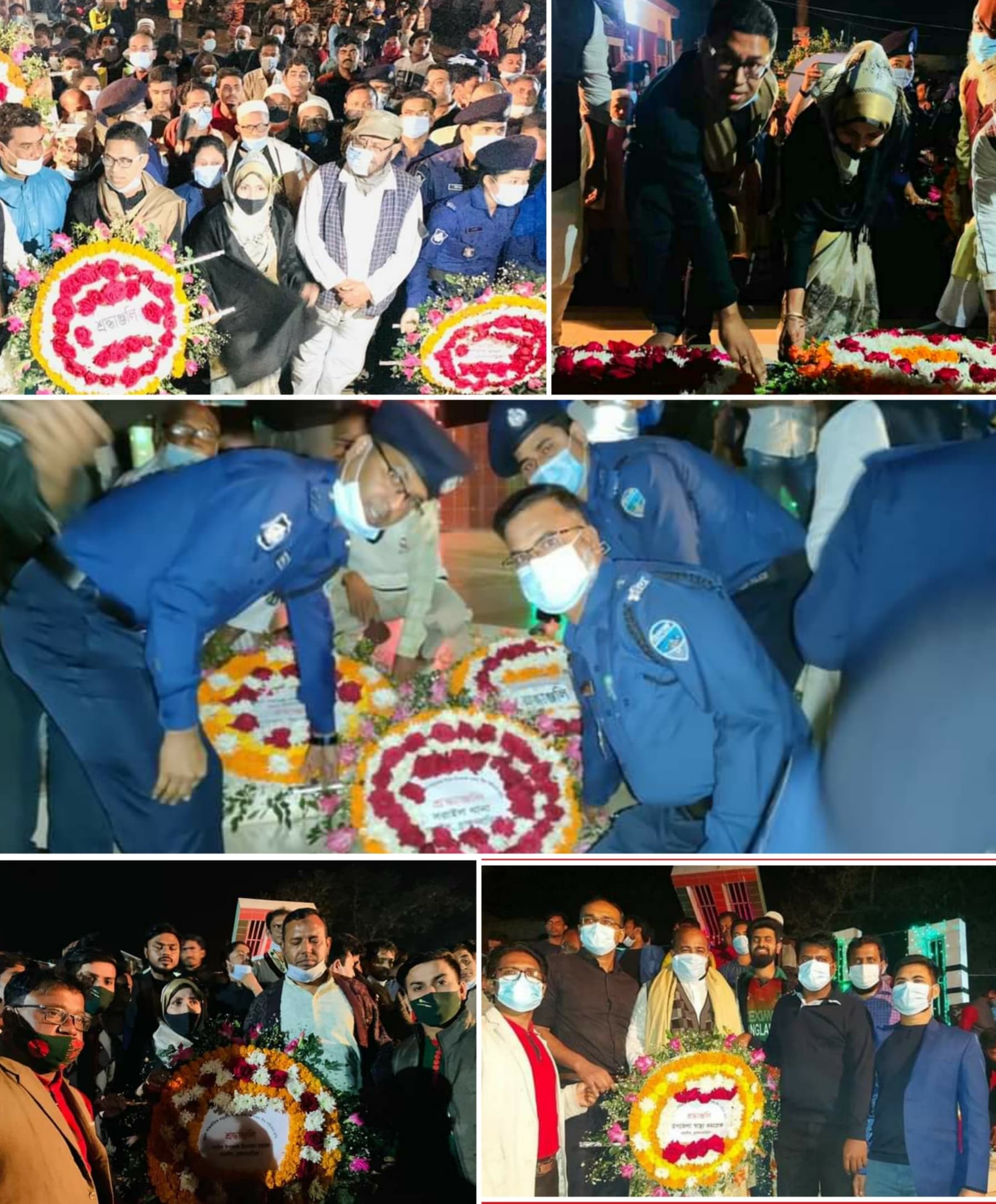 প্রথম প্রহরে সরাইলে ভাষা শহীদদের প্রতি বিনম্র শ্রদ্ধা