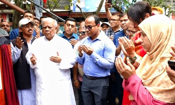 নলছিটিতে স্কুলের নতুন ভবন নির্মাণ কাজের ভিত্তিপ্রস্তর স্থাপন