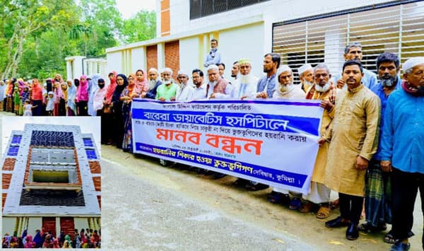 চাকরি দেওয়ার নামে কোটি টাকা আত্মসাৎ, ভুক্তভোগীদের মানববন্ধন ও বিক্ষোভ