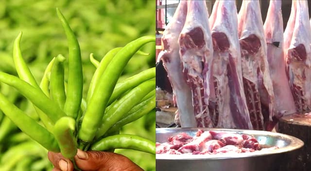 কাঁচা মরিচের সঙ্গে দাম বেড়েছে গরুর মাংসের