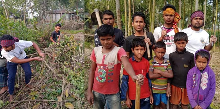 ভূঞাপুরে "যমুনা পাড়ের জনগণ" গ্রুপের উদ্যোগে কবরস্থান পরিস্কার