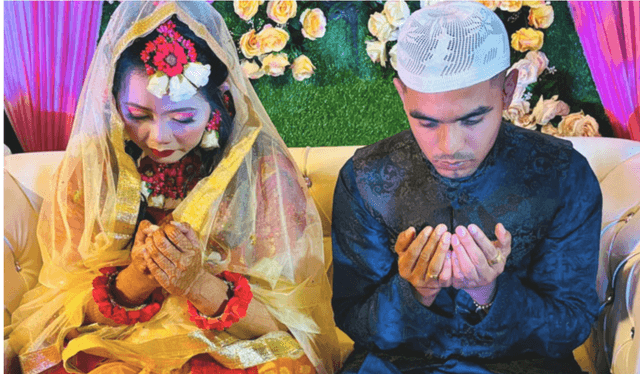 শিবচরে শামীমের টানে ইন্দোনেশিয়ান তরুণীর দেশে আসলেন