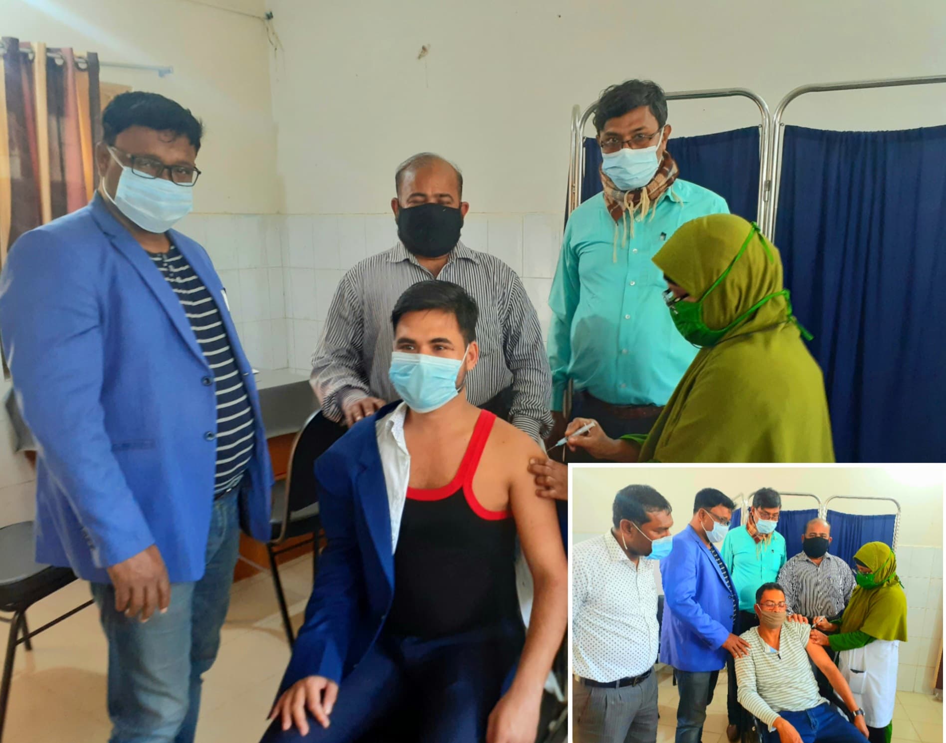 সরাইলে পুরোদমে চলছে করোনার টিকাদান