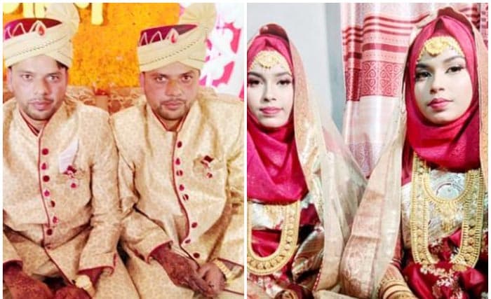 যমজ দুই ভাইয়ের সঙ্গে বিবাহ বন্ধনে যমজ দুই বোন