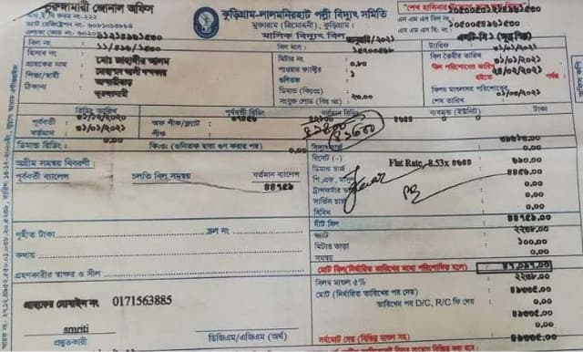 ভূরুঙ্গামারীতে সেচের বিদ্যুত বিল নিয়ে বিপাকে গ্রাহকরা