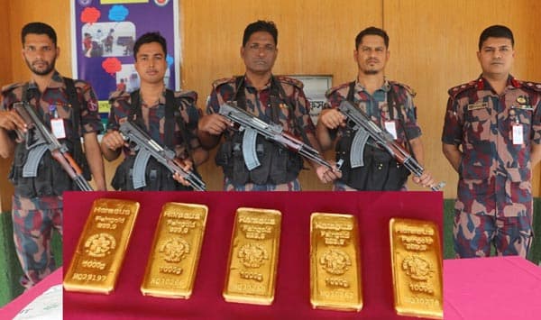মহেশপুরের আবারো ৫ কোটি টাকার সোনার বার জব্দ