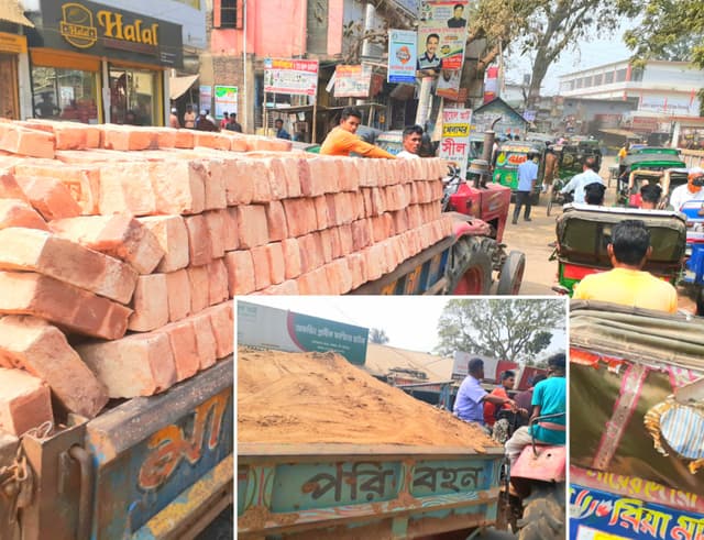 সরাইলে লক্কড়- ঝক্কড় ট্রাক্টর চলাচলে বেপরোয়া