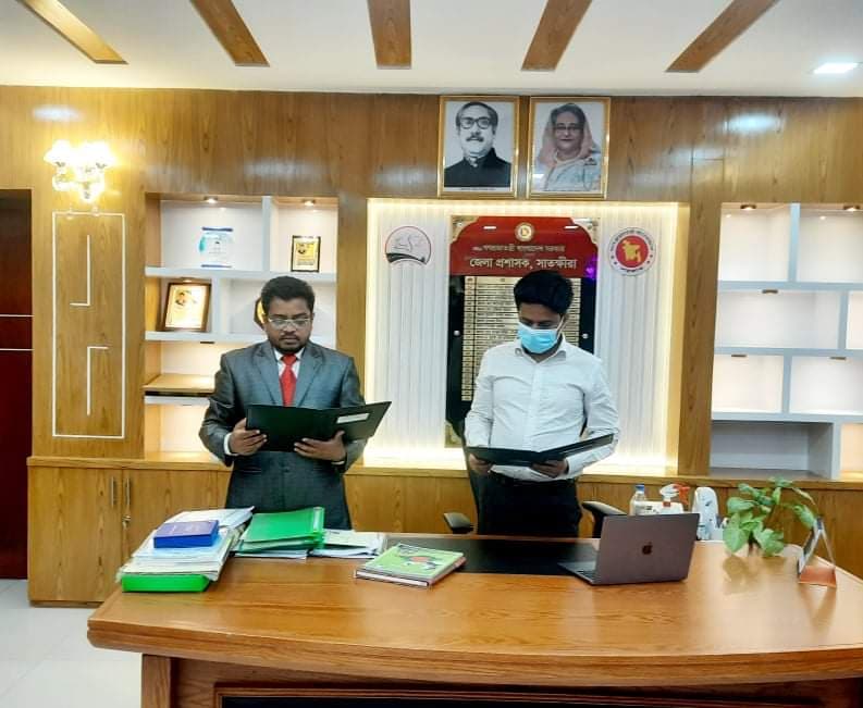 ভূরুলিয়া ইউনিয়নের নবনির্বাচিত চেয়ারম্যানের শপথ গ্রহণ