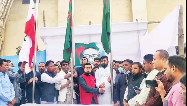 হিলিতে নানা আয়োজনের মধ্য দিয়ে ঐতিহাসিক ৭মার্চ পালিত