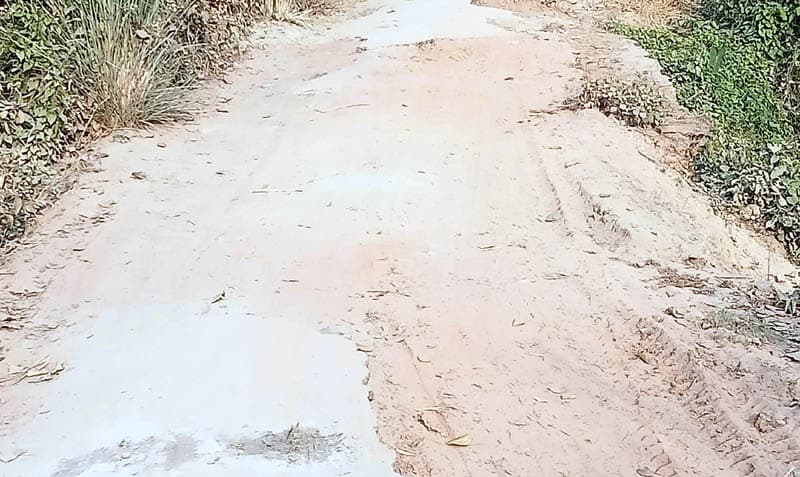 পাঁচবিবিতে গ্রামীণ রাস্তার বেহাল অবস্থা